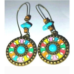 Gorgeous gypsy colorful  boho Earrings